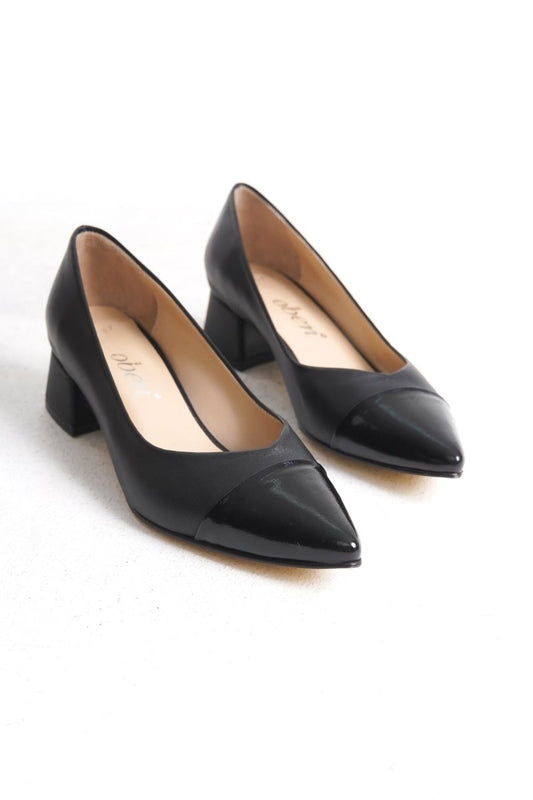 Hakiki Deri Kadın Kalın Topuklu Ayakkabı | OBEN AYAKKABI - OBEN AYAKKABI