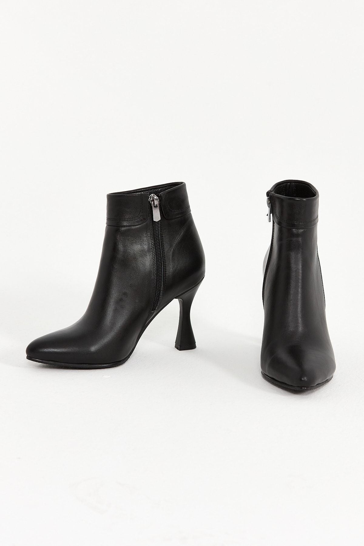 Kadın Hakiki Deri Topuklu Bot – El Yapımı, Şık Tasarım Bej Bot | OBEN AYAKKABI