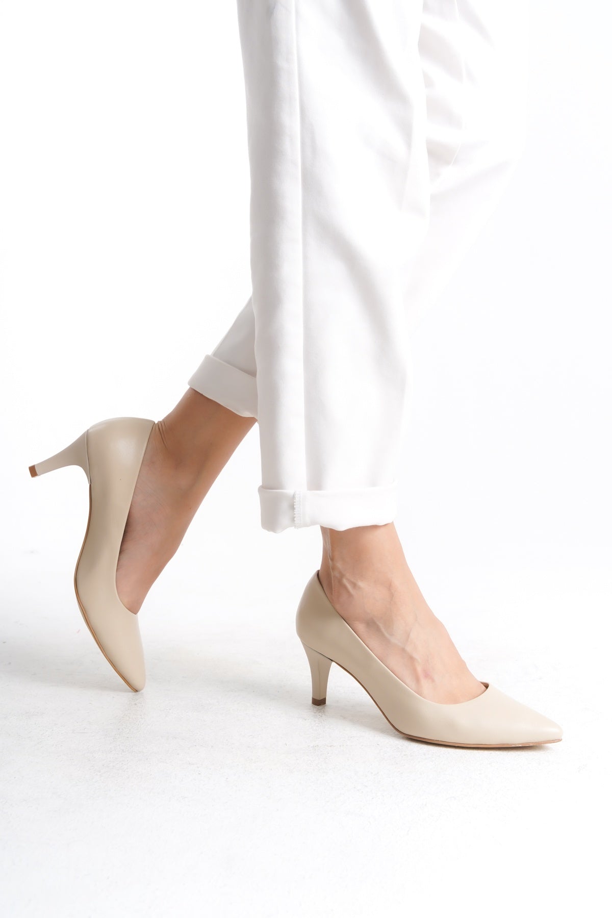 Hakiki Deri Siyah Kadın Stiletto | OBEN AYAKKABI